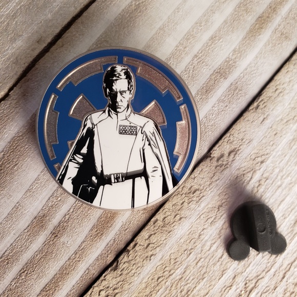 Disney Jewelry - Disney Parks Star Wars Rogue One Villain Orson Krenic Silver Round Pin
